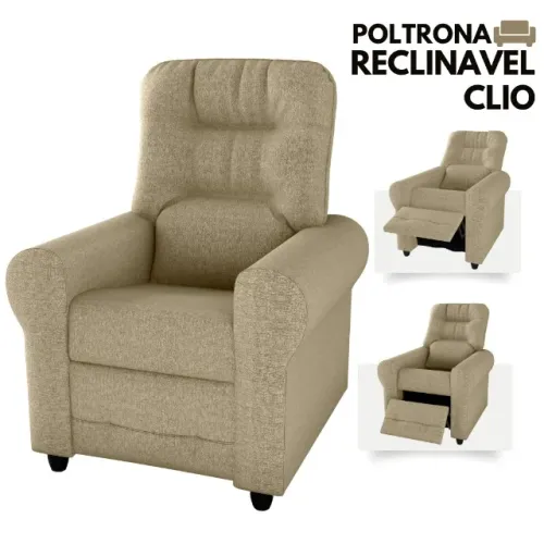 Poltrona Reclinável MXClio 2 Estagio Linho