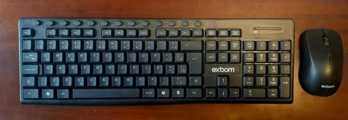 kit teclado e mouse sem fio com pilhas inclusas Exbom