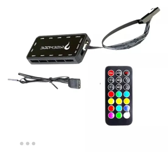 Controladora Sound ARGB Rise Mode 5v, 6pinos, Suporta até 10 fans
