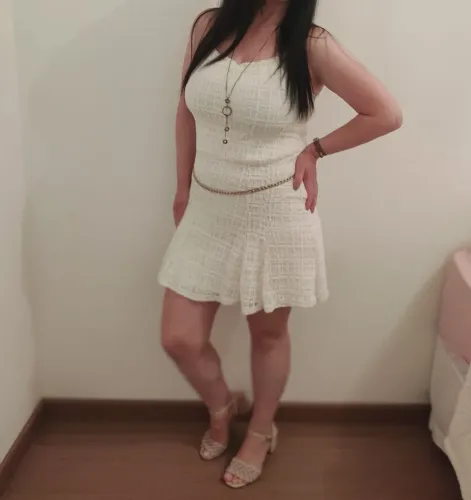 Vestido Cor Creme elegante
