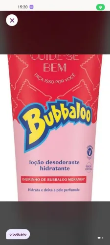 Loção Desodorante Hidratante Bubbaloo Morango