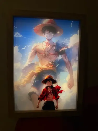 Quadro Led One Piece Monkey D. Luffy / Produto feito de Fã para Fã | Envio rápido correios
