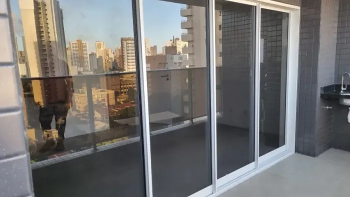 Porta de Vidro 4 Folhas, Esquadria Branca OFERTA!!!