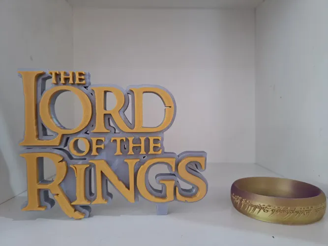 Placa e Anel do Poder 3D print- Senhor dos Anéis 