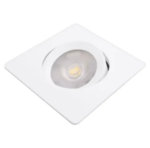 Spot LED Quadrado Embutir -  7w - 10 unidades