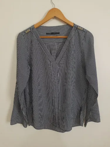 camisa feminina manga longa listrada zara