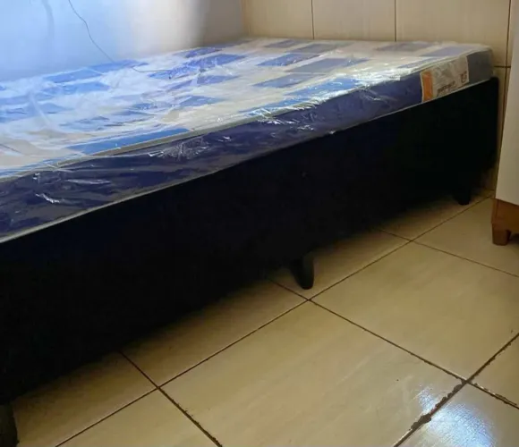 Cama Box Casal com colchão