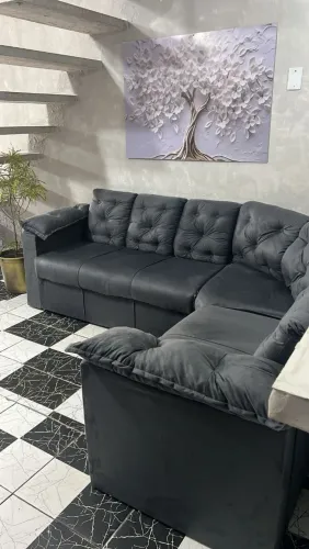 Sofá de canto com braço