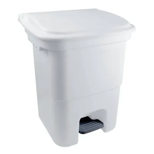 Lixeira Com Pedal 50L Branca Nova Plasvale Cesto de Lixo Promoção Excelente Qualidade