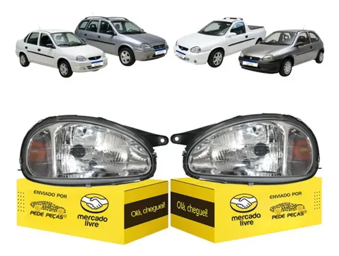 Par Farol Farol Corsa Classic Wagon Pickup 1994 A 2010 Ambar Ambos Lados