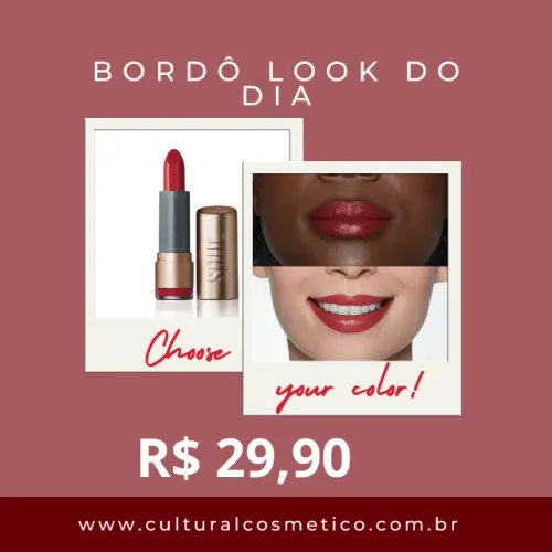Batom Hidratante Bordô Look do Dia SOUL Kiss Me 3,7g