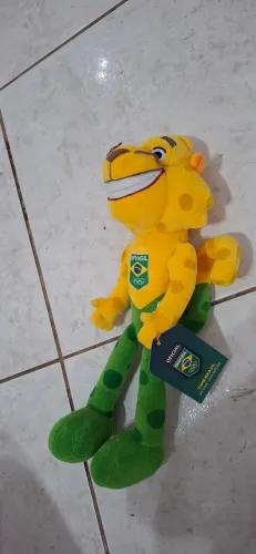 Pelúcia Ginga, Mascote Olímpico do Brasil 2016 - Oficial, 35 cm