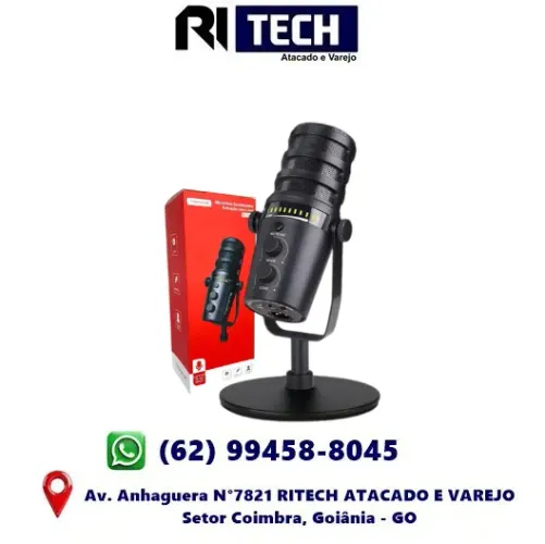 Microfone Condensador Tomate Para Live E Podcast Tipo C/xlr Tomate Mt 1080R