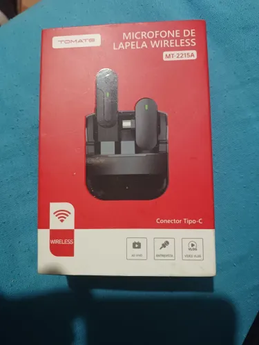 Microfone de Lapela Wireless Tomate MT-2215A