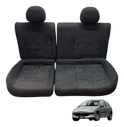 Jogo De Banco Traseiro Peugeot 206 Feline 2004 2005 2006 2007 2008 Original