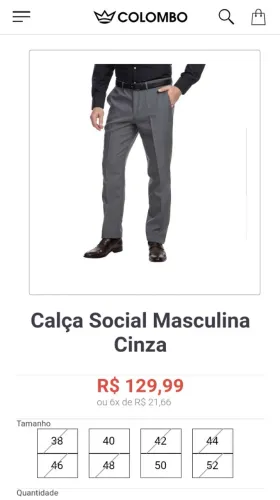 Calça social COLOMBO 