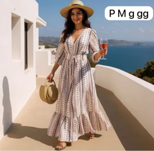 VESTIDO LONGO ESTAMPADO 