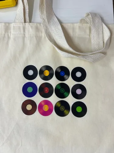 Ecobag estampa de vinil colorido