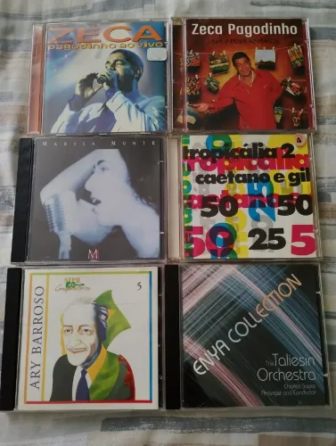 Cds originais,Marisa Monte, Zeca Pagodinho, Tropicália,Ary Barroso e Enya