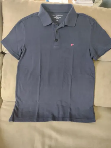 Camisa Polo Azul Ellus Original. Pouquíssimo uso. Veste 12 -14 anod
