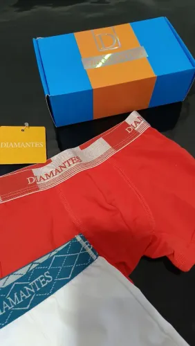 Cuecas infantil Diamantes kit com 3