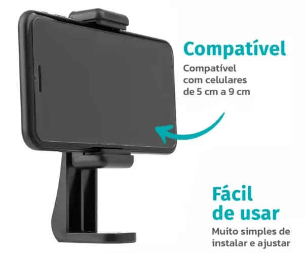 Suporte para Celular Giratório para tripé com rotação 360°