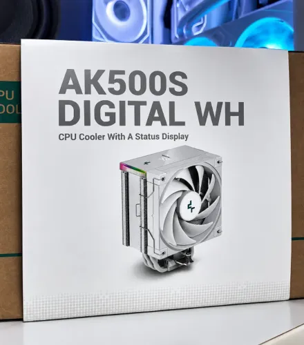 DeepCool AK500S Digital White p/ Ryzen AM4 AM5 Intel LGA1700 - Completo