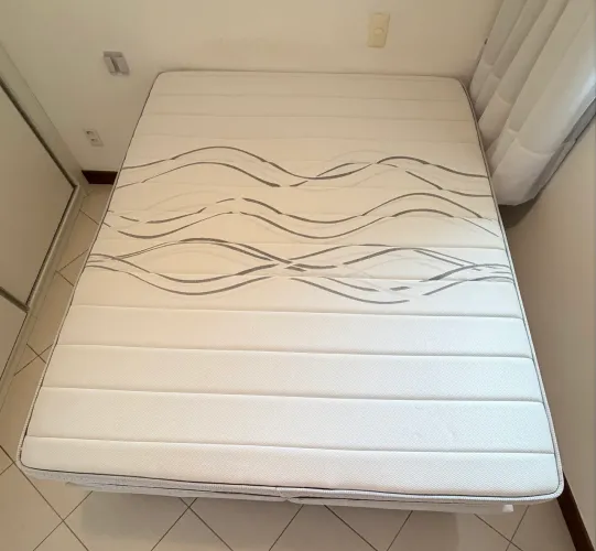 Conjunto Cama Box + Colchão Ortobom Liberty Queen - Seminovo