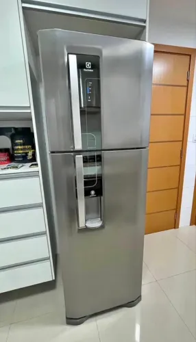 Geladeira Electrolux inox com dispenser Entrego Grátis