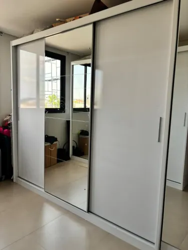 Guarda Roupa Casal 3 Portas 1 Espelho 100% MDF