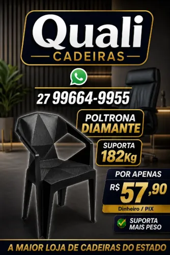 CADEIRA POLTRONA DE PLASTICO DIAMANTE