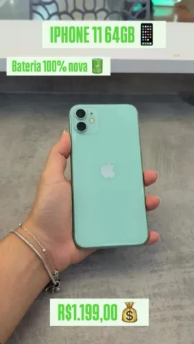 iPhone 11 64g em perfeito estado, saúde bateria 100%