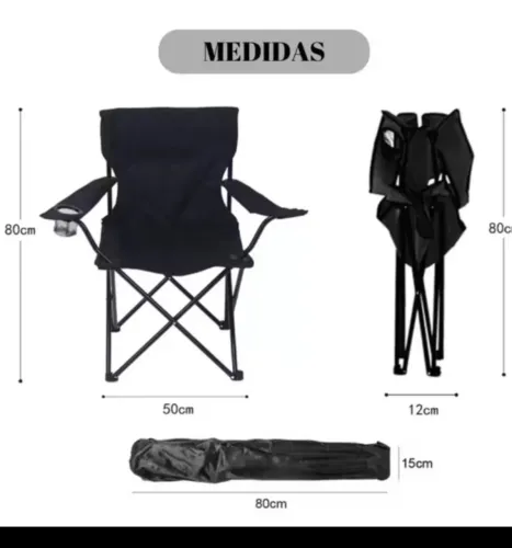 2 Cadeiras de camping dobrável portátil