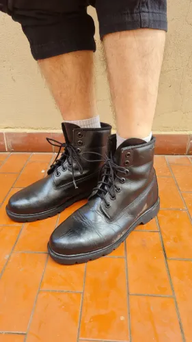 bota timberland original em couro preta 40