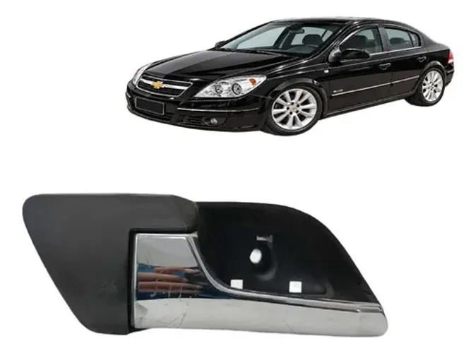 Macaneta Interna Traseira Esquerda Vectra Sedan 2006 A 2011 Preto Dianteira/traseira