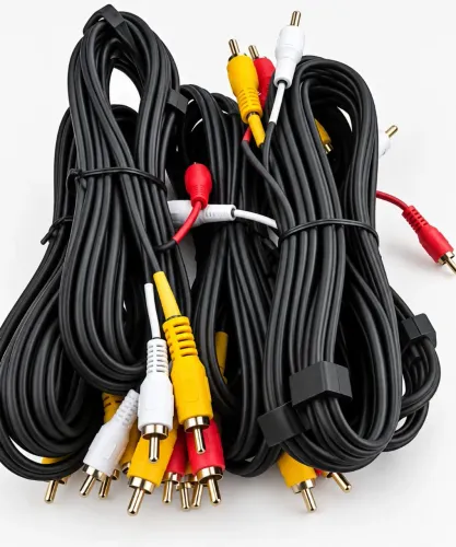 Venda de cabo 3 RCA + FIO COAXIAL de 2 metros novos