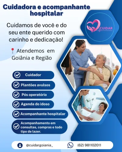 Cuidador de idosos, acompanhamento hospitalar.