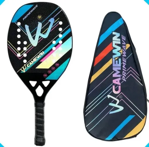 Raquete Beach Tennis Camewin Primewave 22mm Nova Com Capa