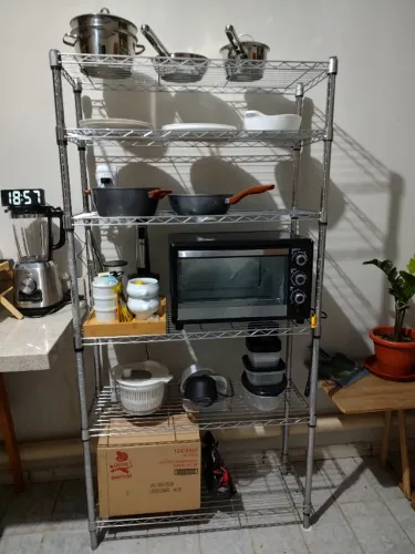 Estante em Aço Cromado 6 Prateleiras 90 X 45 X 180cm