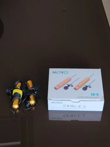 Kit Microfones Lapela XLR - Movo LV-6C e LV-6O NUNCA USADOS!
