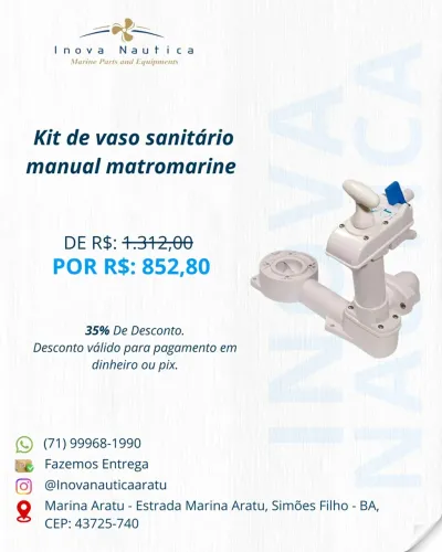 Kit de vaso sanitário manual matromarine