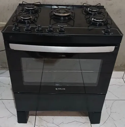 Vendo fogão 5 bocas mesa de vidro elétrico com luz no forno