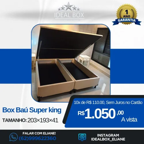 Box baú super king 193×203 Frete grátis Goiânia 