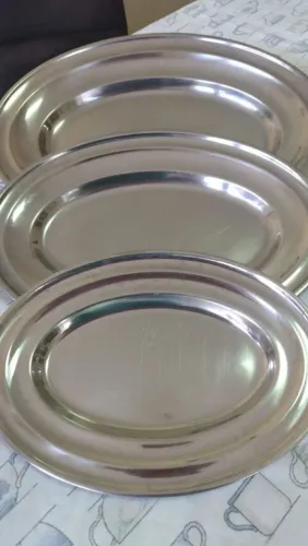 Baixela de 3 peças em inox
