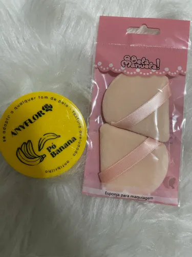 Kit pó banana e esponja bela Manuela