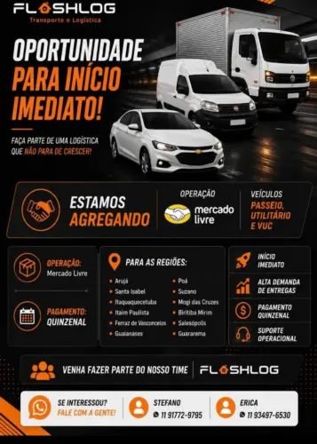 Entrega porta a porta operação mercado livre 