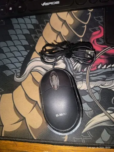 Mouse USB B-Max com fio - Funcionando perfeitamente
