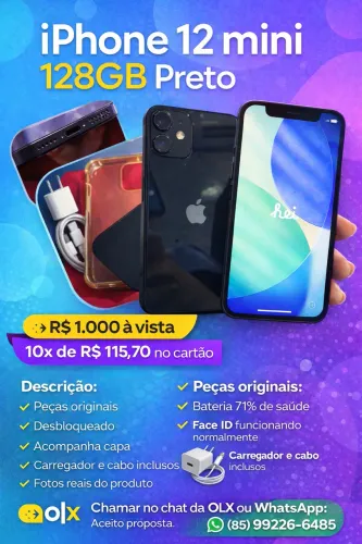 ? iPhone 12 mini 128GB Preto