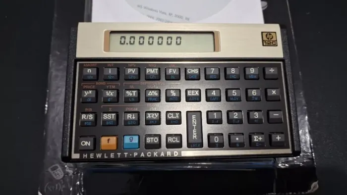 Calculadora Financeira HP 12C Gold (dourada) (kit original)