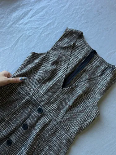 Vestido flanelado Shein